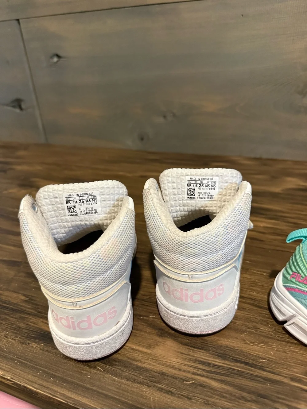 Toddler size 8 Adidas ASICS bundle of shoes
